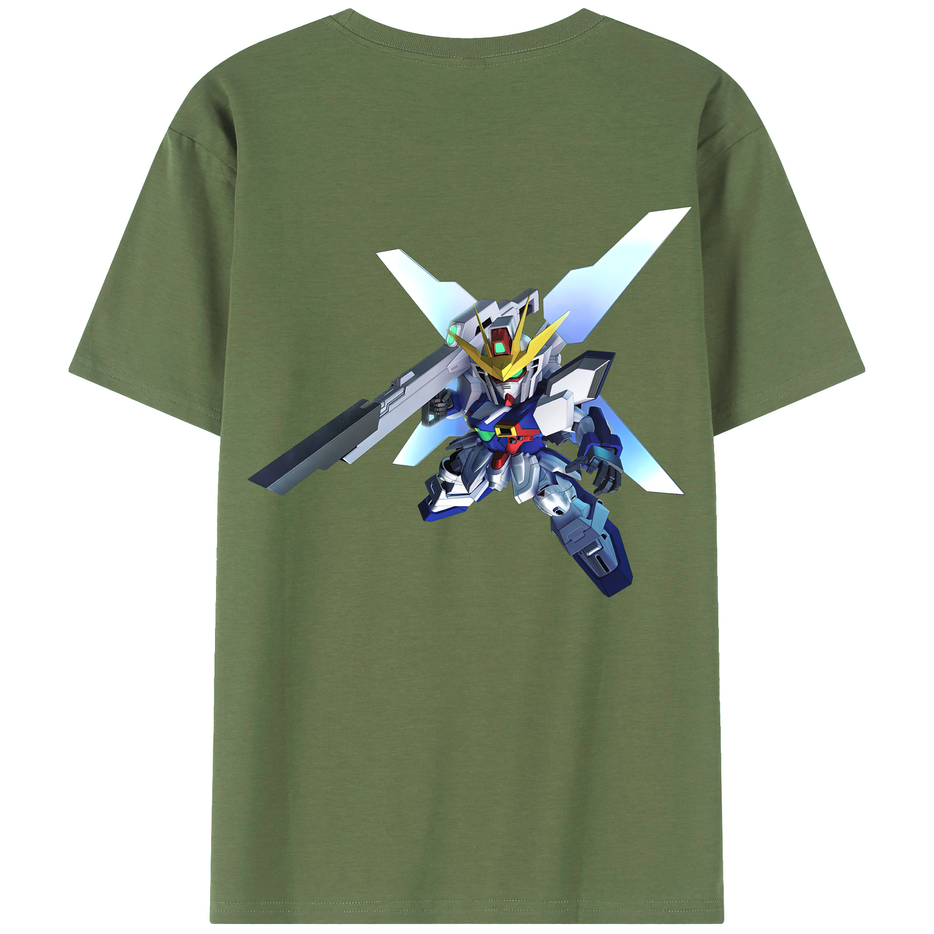 （画像用） 機動戦士ガンダム Mobile Suit Gundam 綿100％ メンズ半袖Tシャツ（バックプリント） 通気性